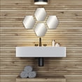 thumbnail image 4 of Small Decorative Wall Self Adhesive Shaped Mirrors - Set of 4, 4 of 7