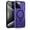 Purple, variant on For Apple iPhone 11 /6.1" Foldable Magnetic Ring with Invisible Stand [Compatible with MagSafe] Heavy Duty Protective Cover ,Xpm Phone Case [ Black ]
