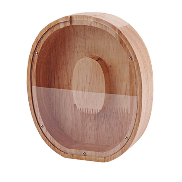 Yuarrent Alcancía Adorn Estilo simple Carta Modelado Caja de dinero Monedas Soporte de almacenamiento Bambú Ahorro Olla Habitación Accesorios para instrumentos musicales