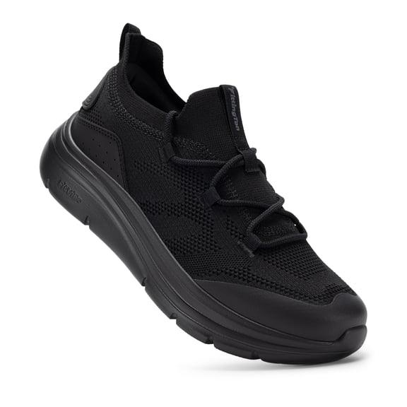 Fittington Men's Extra Wide Walking Shoes - Mens Slip on Shoes with Arch Support & Thick Cushioned Sole for Plantar Fasciitis, Swollen feet, Bunions