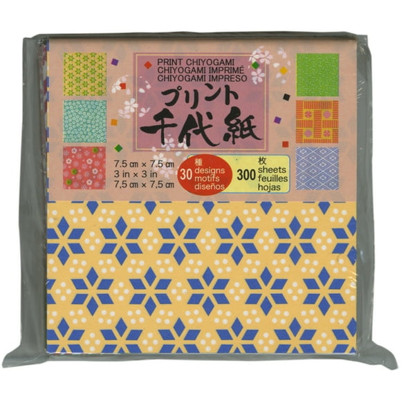 Aitoh Origami Paper 3"X3" 300/Pkg-Mini Print PC3-300