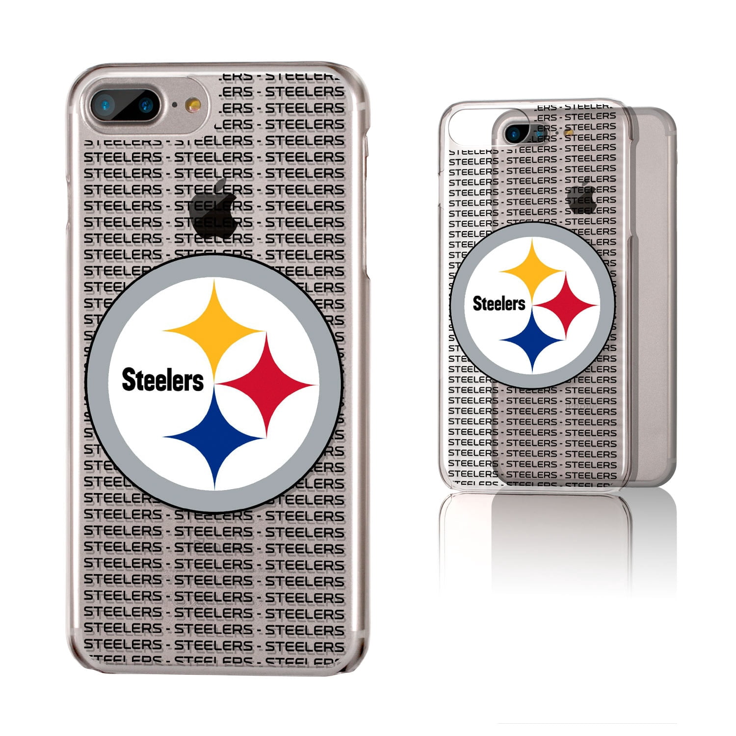 Pittsburgh Steelers iPhone Clear Text Backdrop Design Case