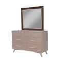 thumbnail image 3 of Alpine Furniture 966WAL-06 Flynn Mid Century Modern Mirror, Walnut, 3 of 6