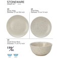 thumbnail image 2 of Handmade Ceramic Solid Dinner Set Of 18, Ivory White | 6 Dinner Plates, 10.6 Inch Each+ 6 Small Plates, 7.4 Inch Each + 6 Small Dinner Bowls, 180ml Each | Microwave & Dishwasher Safe, 2 of 5
