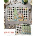thumbnail image 6 of Easter Placemats Set of 4, Gnome Eggs Bunny Tulip Placemat for Dining Table Decorations, Black Buffalo Plaid Place Mats, Spring Table Mats for Kitchen Dinner Seasonal Holiday Party Decor, 6 of 6