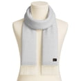 thumbnail image 2 of Bufanda Hecha a Mano AlpacaSilverWhite 2Pzas Gris/Blanco 170cm x 21cm Hechas a Mano Alpaca., 2 of 3