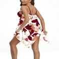 thumbnail image 2 of MesaSe Women Swimsuit Plus Size Spaghetti Strap Irregular Beach Tops Swimming Shorts, 2 of 6