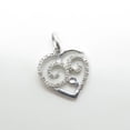 thumbnail image 3 of OM Jewels 1Ct Round Cut Moissanite Heart Beauty Women Pendant 14K White Gold Plated, 3 of 5