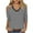 Black, variant on Women's Cold Shoulder Tops V Neck 3/4 Sleeve Striped Summer Loose Tunics Top Wave Trim Cozy Cotton Dressy Casual Shirts, Black, L