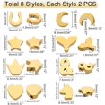thumbnail image 2 of 16pcs 8 Styles 304 Stainless Steel Mixed Shape Flat Charms Golden Fishtail Charms Horseshoe Shaped Charms Moon Star Pendants Heart Pendants Infinity Symbol Charms for Jewelry Making Golden, 2 of 4