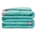 thumbnail image 2 of Qocolhg Quilt Queen Size - Summer Cooling Blankets, Skin-friendly Plain Printed Washed Cotton Summer Quilt, Oversized Bedding Soft Coverlet Quilts Queen Size, Queen Quilt Bedding, Clearance, Blue, 2 of 8