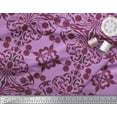 thumbnail image 2 of Soimoi Satin Silk Fabric Moroccan Damask Decor Fabric Printed Yard 42 Inch Wide, 2 of 3