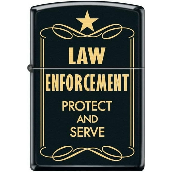 Zippo Lighter-Law Enforcement Black Matte Windproof Lighter #Z5440