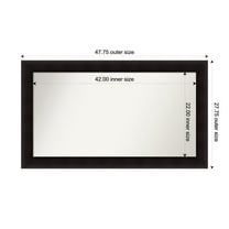 Amanti Art Custom Wall and Bathroom Mirror (27.75 x 47.75 in.), Portico Espresso Frame