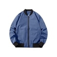 thumbnail image 3 of Faithtur Men's Bomber Flight Jacket Casual Patchwork Fall Winter Coats Zipper Closure Outwear, 3 of 5