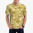 thumbnail image 5 of Yiaed Mermaid Fish ScalePrint Men's Short Sleeve Polo Shirt,Golf Polo for Men Three-Button Golf Shirt Athletic Casual Collared T-Shirt- XX-Large, 5 of 7