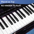 thumbnail image 4 of Jxr Removable Piano Keyboard Note Guide Labels, No Need Stickers, Silicone Reusable Piano Rake Key Labels Overlay for Beginners Kids, 88-Key Full Size (Classic Black), 4 of 8