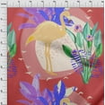 thumbnail image 4 of oneOone Cotton Poplin Twill Red Fabric Tropical Abstract With Flamingo Quilting Supplies Print Sewing Fabric By The Yard 56 Inch Wide, 4 of 4