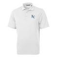 thumbnail image 2 of Men's Cutter & Buck  White Kansas City Royals Virtue Eco Pique Recycled Polo, 2 of 3