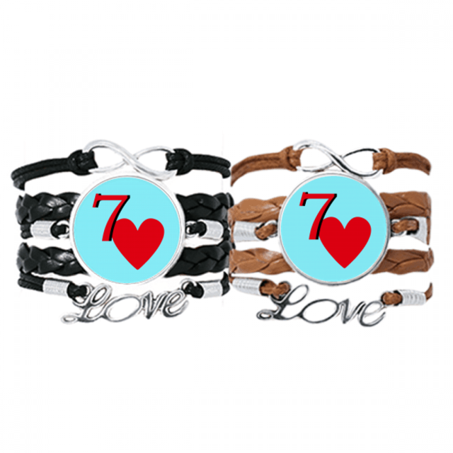 Pulsera pareja de cuerdas de cuero Unbranded Neptuno corazón 17.5 cm – 22.5 cm M
