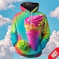 thumbnail image 3 of Sudadera con capucha con estampado de helado delicioso en 3D para hombres y mujeres, sudaderas con capucha de moda Streetear para niños y niñas, ropa linda Y2k, 3 of 5