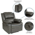 thumbnail image 4 of Flash Furniture Harmony Series Gray LeatherSoft Recliner, 4 of 12