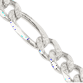 thumbnail image 3 of 925 Sterling Silver 9.5mm Figaro Link Chain Necklace, 3 of 4