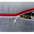 thumbnail image 1 of S4Sassy Decotaive Quilted Satin Cushion Case Red Grey Pillow Case Square Throw 12 x 12, 1 of 1