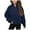 Blue, variant on newwalpole Girls Half Zip up Sweatshirt Trendy Winter Cropped Long Sleeve Shirt Pullover Youth Preppy Tween Girl Cute Clothes Blue for Size 11-12 Years
