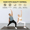 thumbnail image 5 of pogamat large yoga mats 78 x 27 x 6.5mm thick high density anti-tear workout mat for all types of fitness training. exercise mat lays flat and does not bunch up. used with or without shoes, 5 of 9