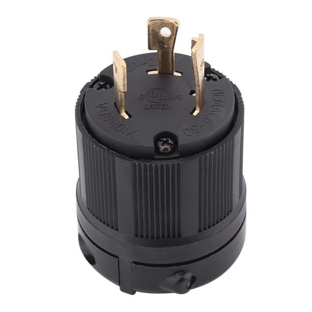 Twist Bloquido Enchip Electrical, Instalación ráspida resistente al ImpactO 3 Pole 3 Cable L6-30P, Conector de encadufe, más alto de reparación inicio para generador