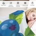 thumbnail image 3 of ARISTURING Blueberries Leaves Pattern Flannel Blanket Lightweight Soft Blanket for All Seasons Exquisite Gifts 60x80in, 3 of 6