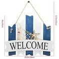 thumbnail image 4 of Nvzi Welcome Sign Porch Decor，Wooden Decor，Nautical wooden decoration，Wall Decor Door Hanging Ornament，Beach Theme Home Decoration，Outdoor vertical sign hanging on the front door, 4 of 5