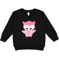 thumbnail image 2 of Inktastic Cute Pink Spring Owl Toddler Sweatshirt, 2 of 4