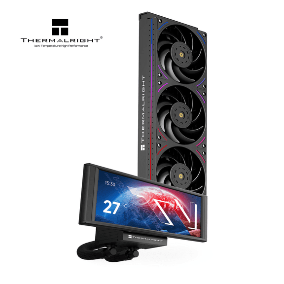 Thermalright Trofeo Vision 360 Argb Black Integrated Vertical Horizontal Horizon Water-Cooled Radiator, Computer Cooler