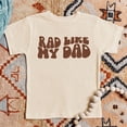 thumbnail image 2 of Rad Like My Dad Groovy Retro Father's Day Gift Shirt for Boys and Girls Brown on Chill Shirt 3T, 2 of 5