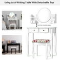 thumbnail image 5 of Topbuy Vanity Table Set w/Detachable Mirror & Stool, 5 of 9