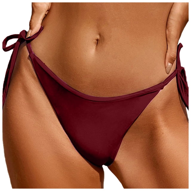 LUOGENLI Bikini Bottoms Full Coverage Low Rise Border Exclusive for European and Fashion Women's Split Swimsuits Versatile Bikini Swimsuits (RD2 Size M)