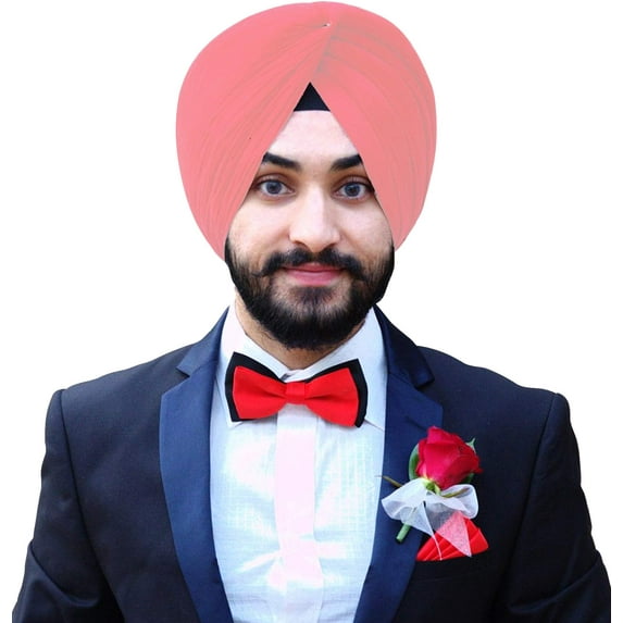 eloria Sikh Turban Cotton Voile Sikh Turban Punjabi Patka Pagri Dastar Fabric Pink