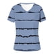 thumbnail image 4 of Fiudx Ofertas Flash Artículos En Oferta Moda Mujer Causal V-Cuello Impresión Blusa Manga Corta Camiseta Verano Tops, 4 of 4