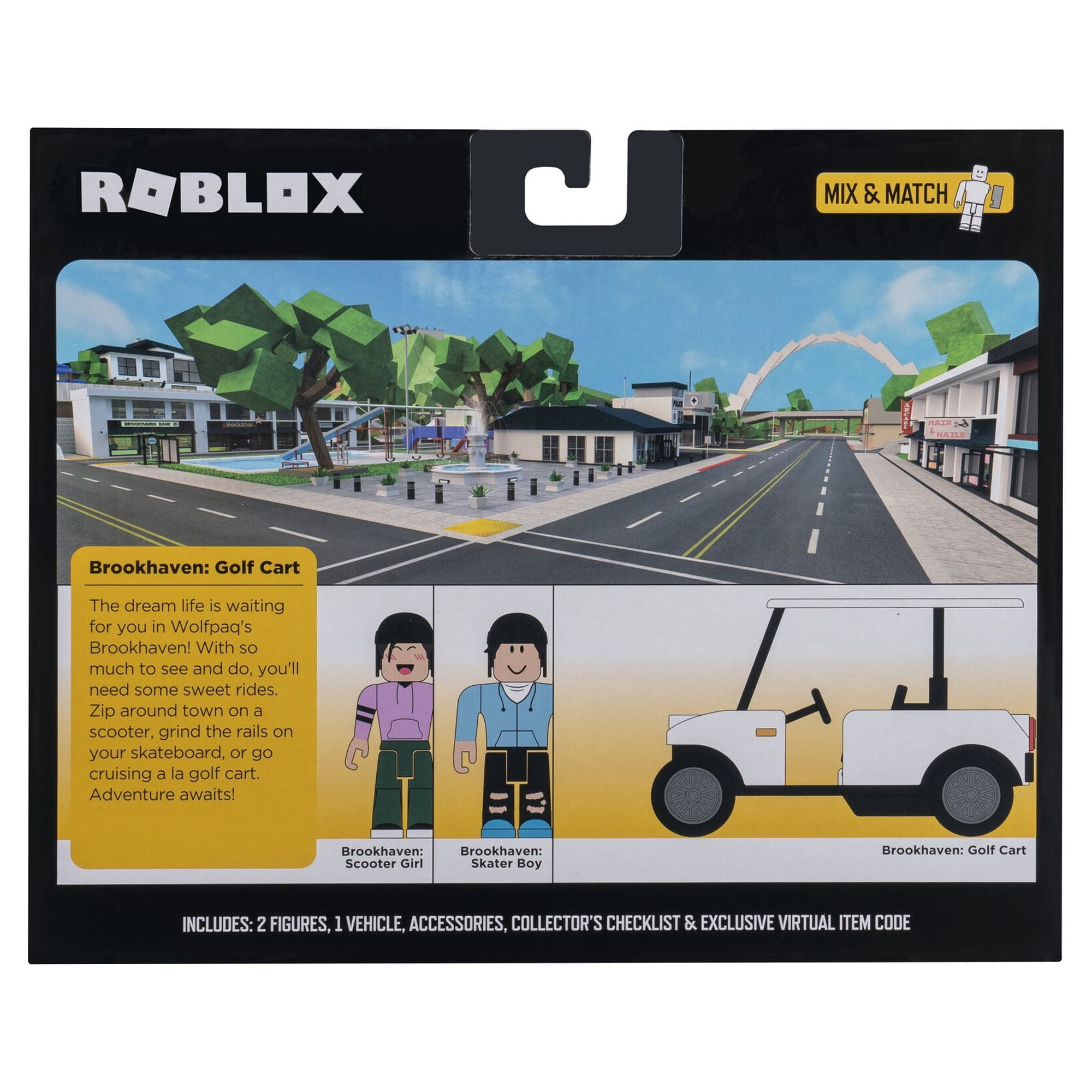 Roblox Action Collection Brookhaven Hair & Nails Action Figures w