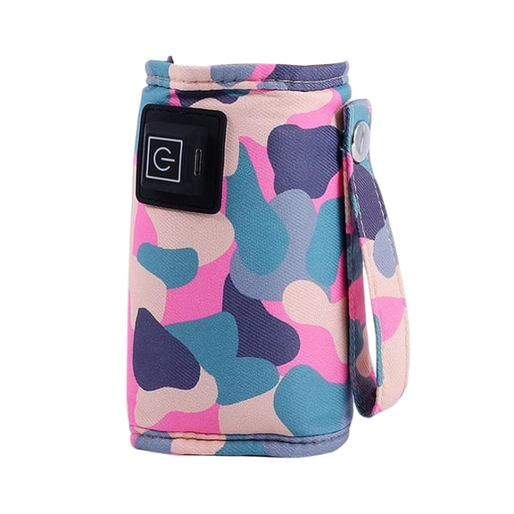 LeeQinersw Baby Bottle Warmer Milk Heating Keeper Portable for Travel Indoor Shopping Camouflage Pink