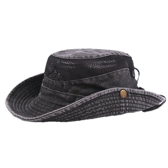 Pavied Bucket Hats,Summer Hats,Mens Cotton Embroidery Visor Mesh Bucket Hats Fisherman Hat Outdoor Climbing Cab,Sun Hats,Hats for Men Clearance Sale!