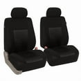 thumbnail image 2 of FH Group Trendy Elegence Airbag Compatible and Split Bench Seat Covers, Full Set, Black, 2 of 4