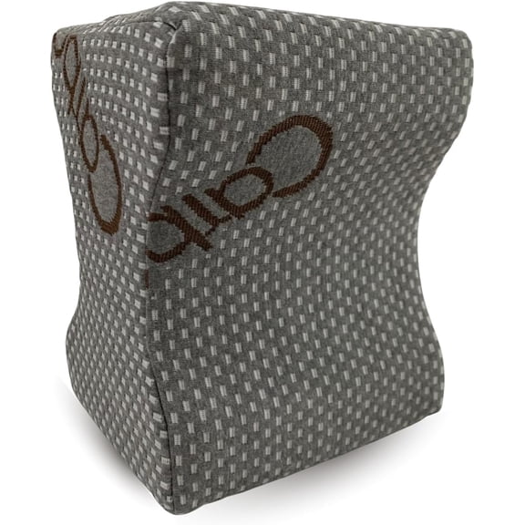 Sacred Thread Memory Foam Knee Pillow for Side Sleepers, Leg Pillow for Side Sleeping with Rayon Derived from Bamboo Cover, Knee Cushions for Sleeping (Bone) (White)