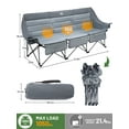 thumbnail image 3 of Timber Ridge Padded 3 Person Camping Chair Supports to 1050lbs, Portable Camp Couch Double Camping Chairs, Outdoor Oversized Folding Loveseat Perfect for Campsites, Patio/Lawn, Soccer Games, Grey, 3 of 9