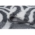 thumbnail image 6 of Contemporary 4x6 Area Rug Shag Thick (3'11'' x 5'3'') Geometric Charcoal, Cream Indoor Rectangle Easy to Clean, 6 of 10