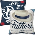 thumbnail image 5 of Happy Fathers Day Throw Pillow Covers 18x18 inch Set of 2 Outdoor and Indoor Decorative Pillow Cover for Patio Garden Living Room Bed Sofa, 5 of 6