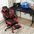 thumbnail image 4 of Gymax Office Computer Desk Chair Gaming Chair Adjustable Swivel w/Footrest Red, 4 of 10