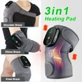 thumbnail image 3 of Heated Knee Massager with Heat and Compression, Portable Knee Massager for Pain Relief, Shoulder & Elbow Heating Pads, Cordless Rechargeable Knee Massager,3 in 1 Vibration Massage, 3 of 8